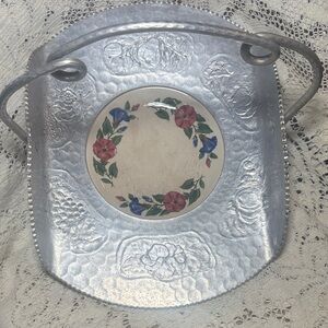 Antique Cromwell Hand Wrought Aluminum Basket